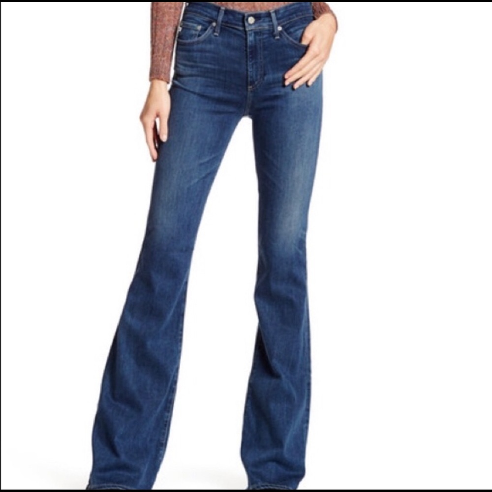 Adriano goldschmied high rise flare jeans